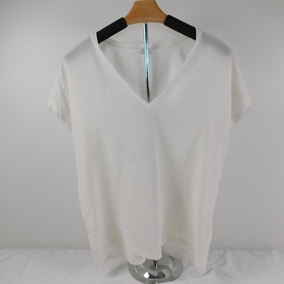 NetWork Timeless White V-Neck Blouse – Size M (Made in Turkey) - Picture 3 of 6
